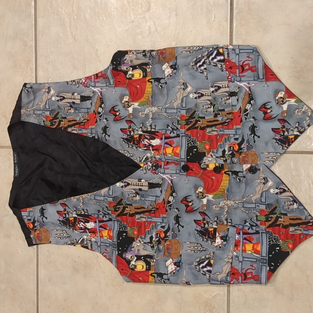 Vintage Saddle River Halloween Dracula Vest Size Medium